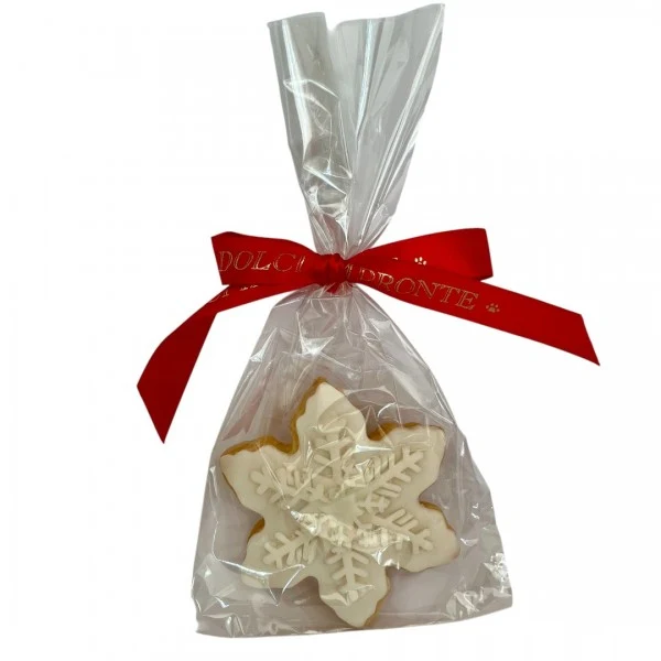 DOLCI IMPRONTE XMAS CANE SNACK BISCOTTO FIOCCO DI NEVE 34 GR