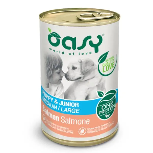 Oasy One Animal Protein Puppy Salmone - Umido Monoproteico per Cuccioli - 400g