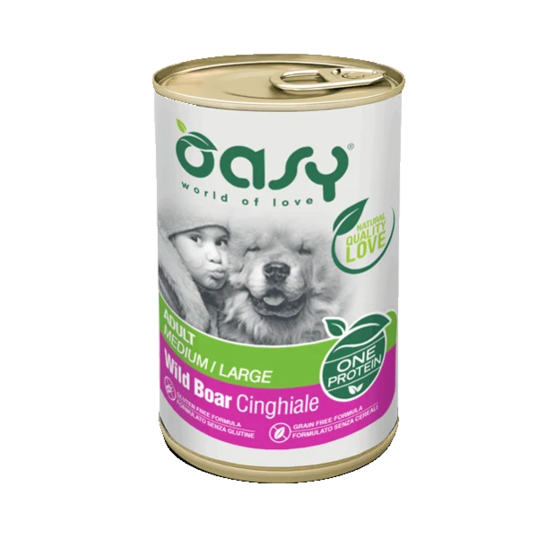 Oasy One Animal Protein Adult Cinghiale - Umido Monoproteico Cani - 400 g