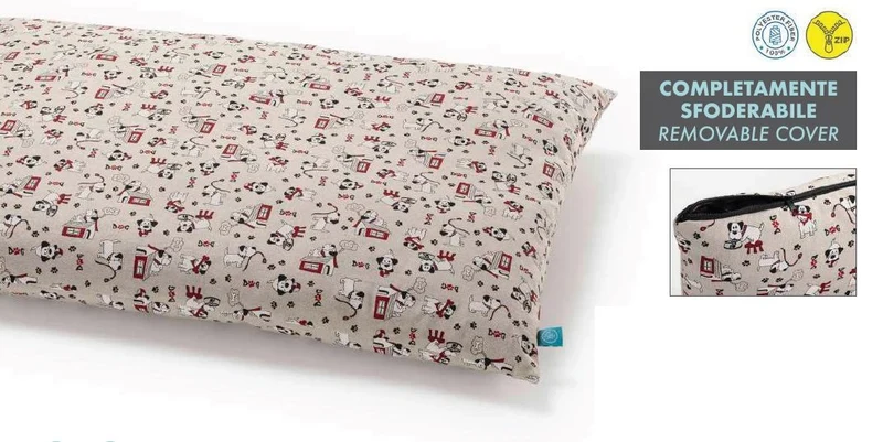 LEO PET CANE CUSCINO/SACCO RETTANGOLARE "MINERVA ARGO" SFODERABILE 70x100 CM