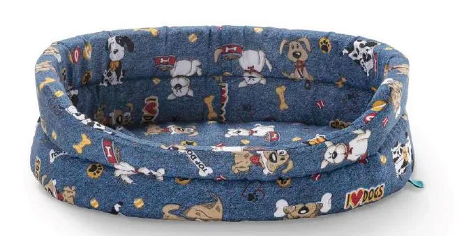 LEO PET CANE CUCCIA OVALE "ORFEO LOVE MY DOG" 60x55x16 CM