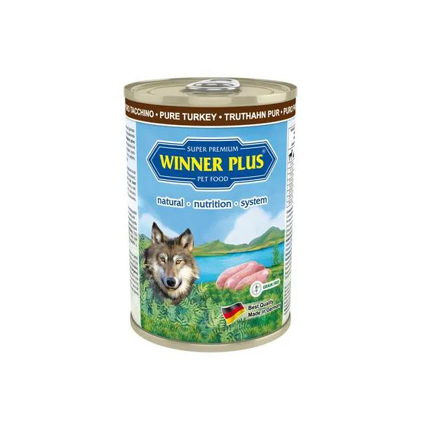 Winner Plus Umido Mono Tacchino - Cibo Umido Monoproteico al Tacchino - 400g