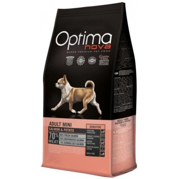 Optimanova Adult Mini Salmone e Patate - Senza Cereali - 800 g