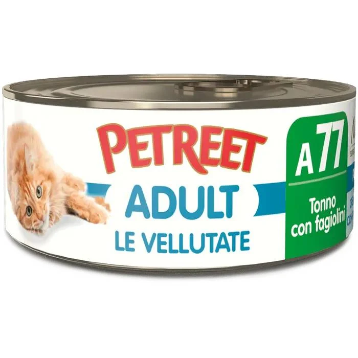 Petreet Vellutate Tonno con Fagiolini - Umido Cremoso Gatti - 70 g