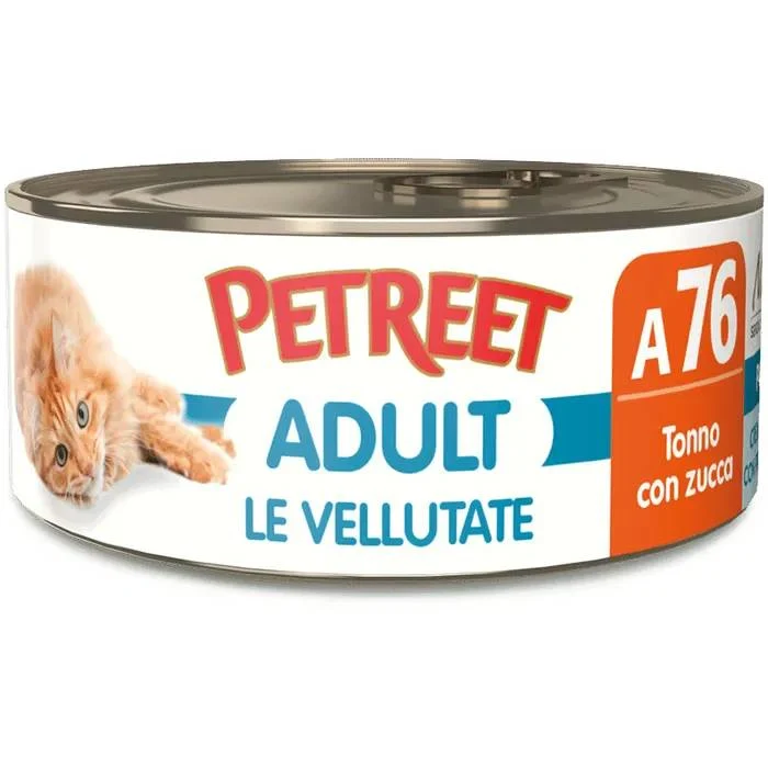 Petreet Vellutate Tonno con Zucca - Cibo Umido Delicato per Gatti Adulti - 70g