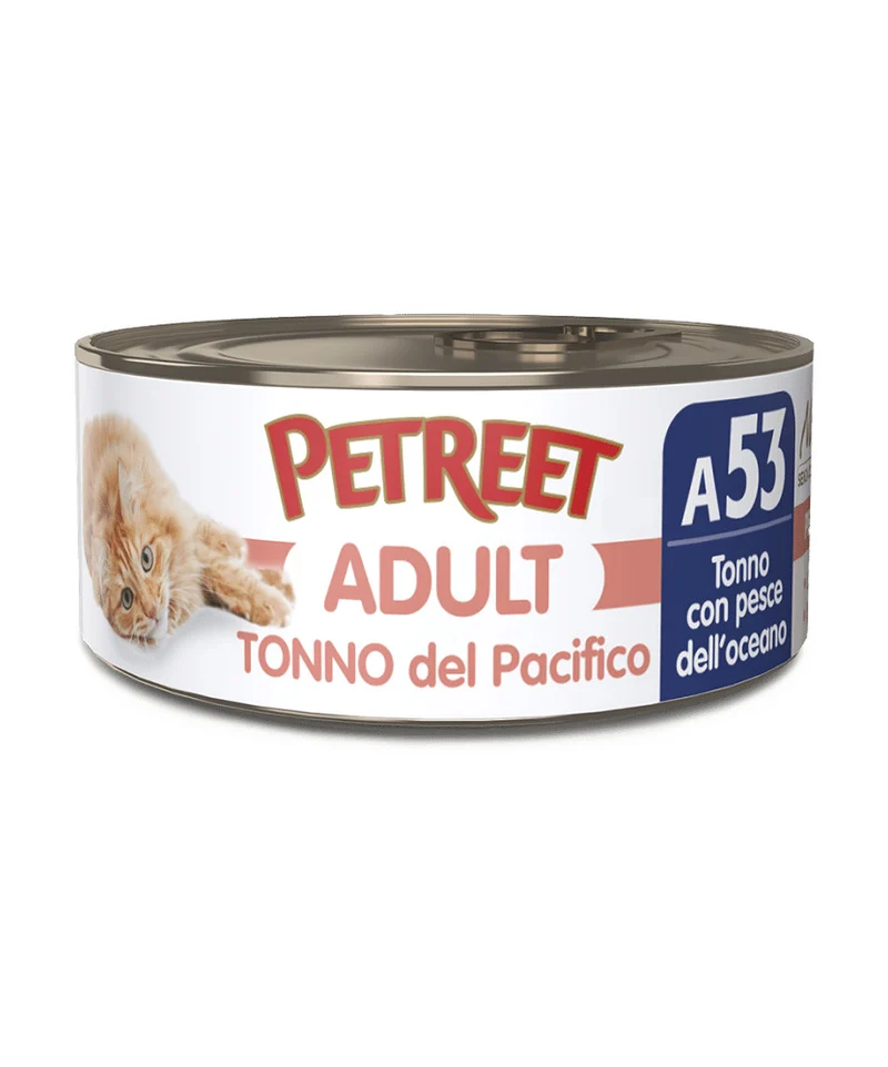 Petreet Tonno del Pacifico con Pesce dell'Oceano - Umido Ricco di Pesce - 70g