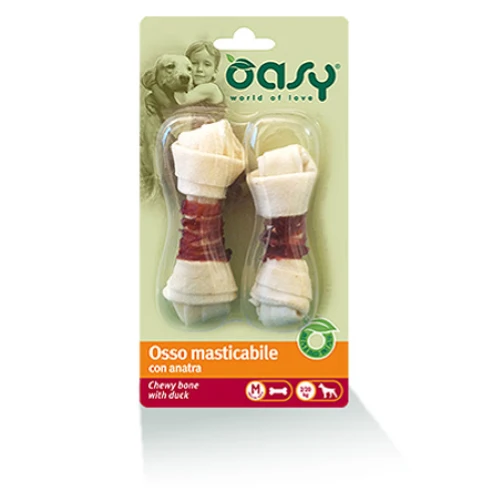 Oasy Snack Osso Masticabile con Anatra M - Snack Masticativo all'Anatra - 54g