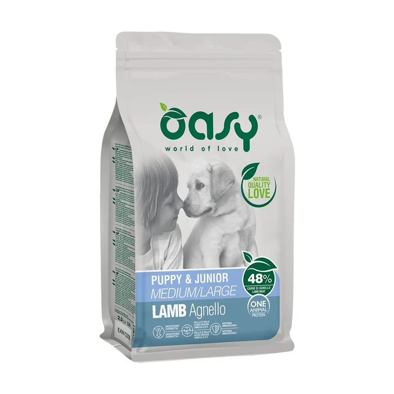 Oasy One Animal Protein Puppy Medium/Large Agnello - 12 kg