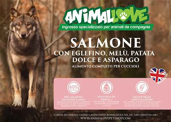 Animalove Grain Free Salmone e Eglefino - Svezzamento Cuccioli - 2 kg
