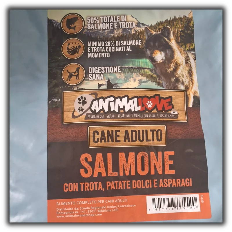 Animalove Grain Free Salmone e Trota - Crocchette Monoproteiche Adulti - 12 kg