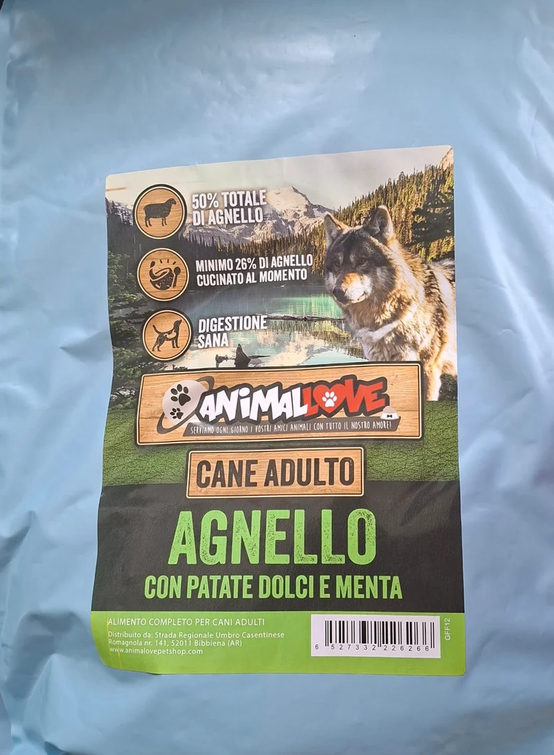 Animalove Grain Free Agnello e Menta - Crocchette Monoproteiche Adulti - 12 kg