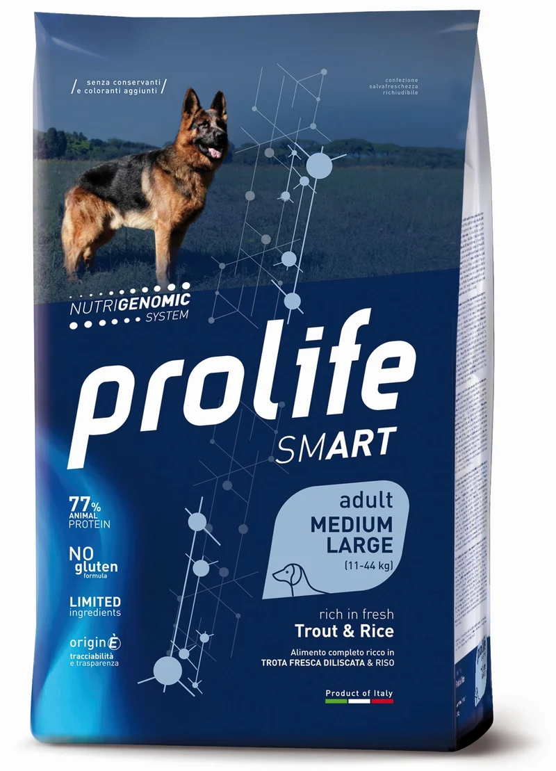 Prolife Cane Smart Adulto Medium & Large Trota & Riso 12 kg