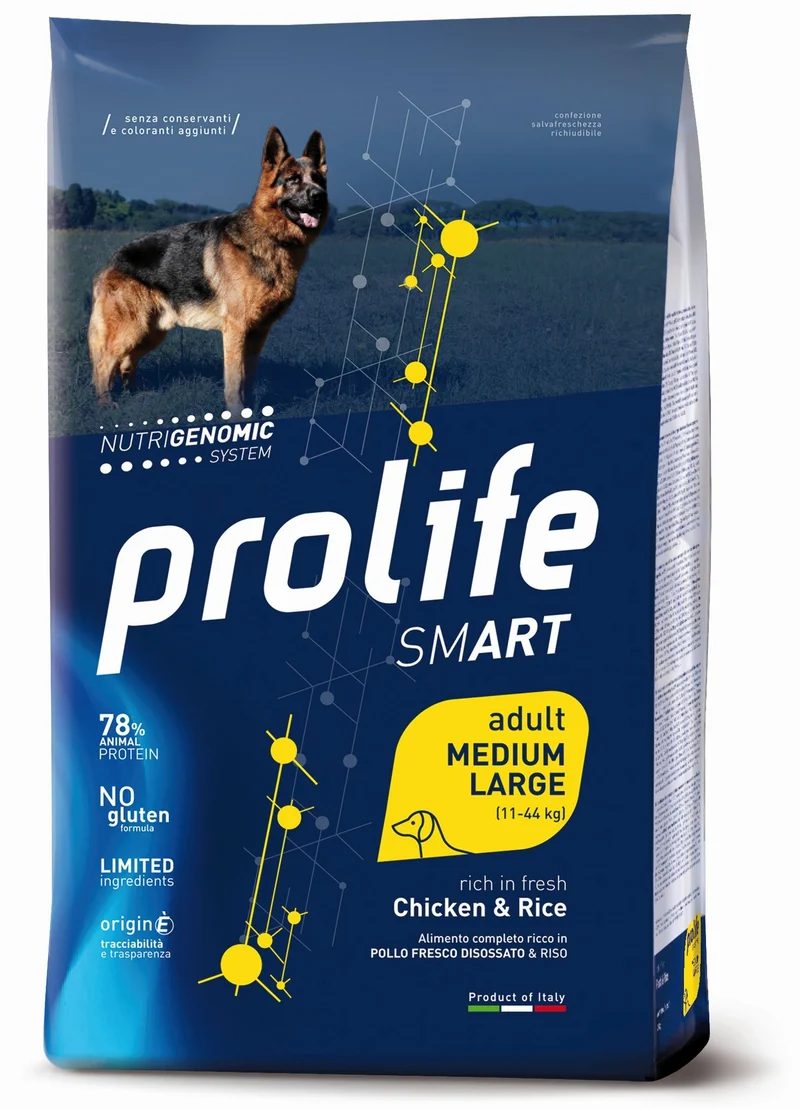 Prolife Cane Smart Adulto Medium & Large Pollo & Riso 12 kg