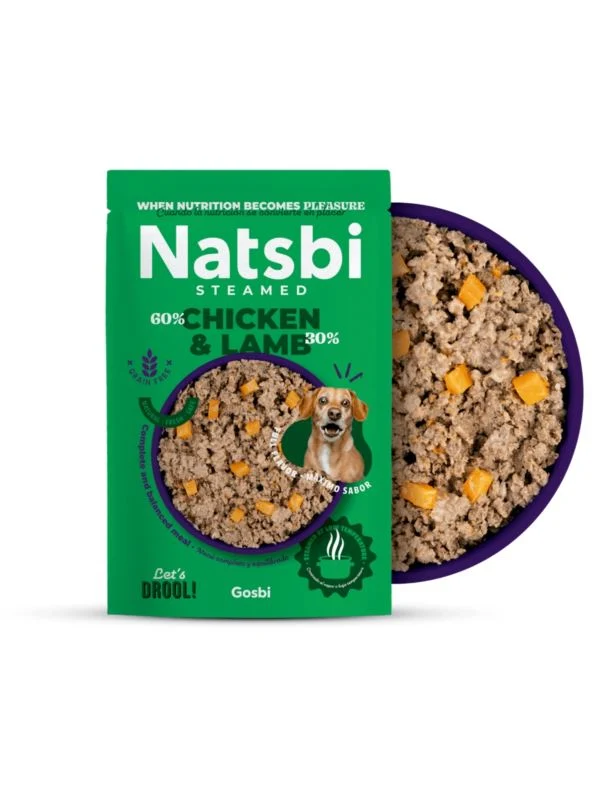 GOSBI CANE NATSBI STEAMED BUSTA ADULTO POLLO & AGNELLO 500 GR