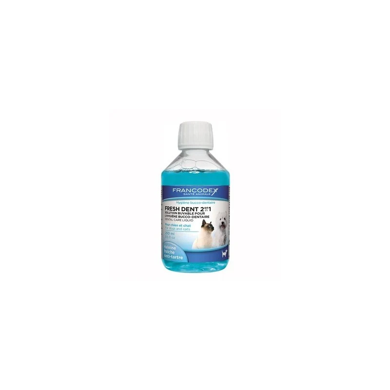 Francodex Fresh Dent Collutorio - Soluzione Igiene Orale Cani e Gatti - 250 ml