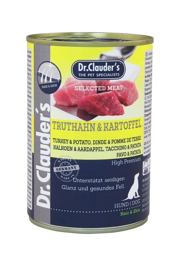 Dr. Clauder's Selected Meat Tacchino e Patate - Cibo Umido Alta Qualità - 400g