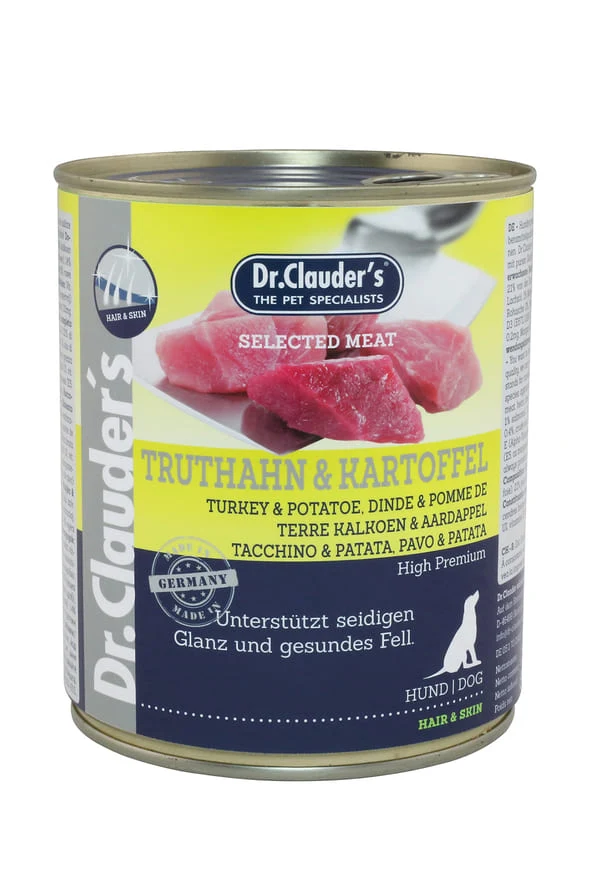Dr. Clauder's Selected Meat Tacchino e Patate - Alimento Umido Completo - 800g
