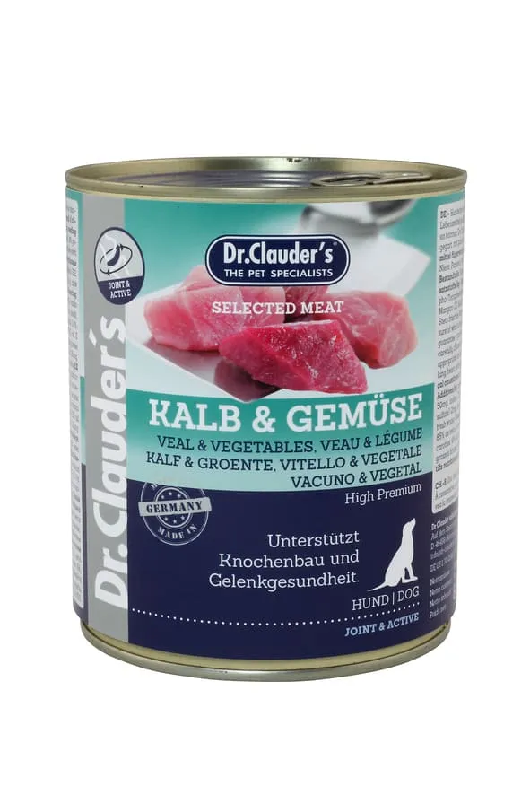 Dr. Clauder's Selected Meat Vitello e Verdure - Umido Nutriente per Cani - 800g
