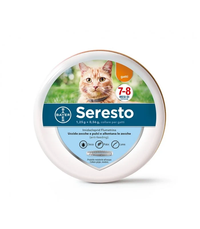 Seresto Collare Antiparassitario Gatti - Contro Pulci e Zecche per 8 Mesi