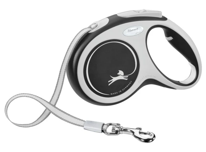 FLEXI GUINZAGLIO NEW COMFORT FETTUCCIA "L" 8 MT NERO