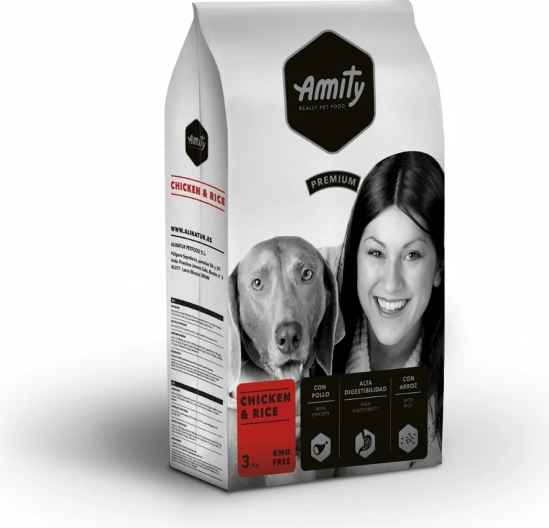 Amity Premium Pollo e Riso - Crocchette Mantenimento Cani - 3 kg