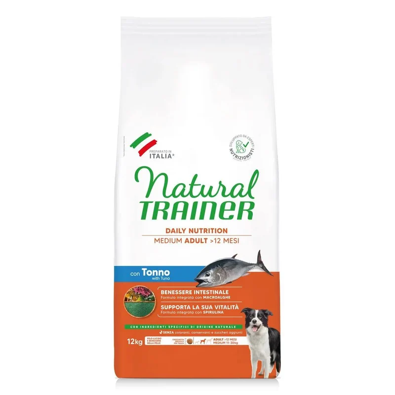 Trainer Natural Medium Adult Pesce e Riso - Cani Medi - 12 kg