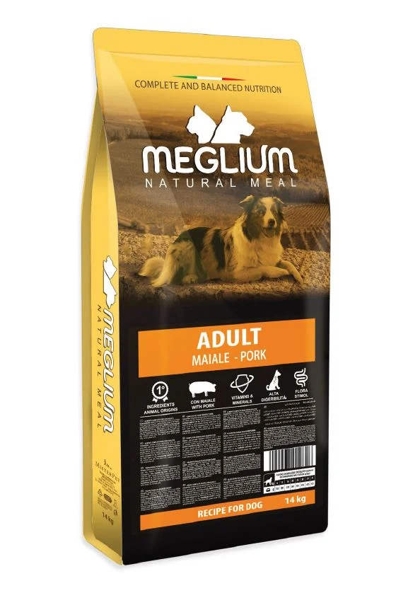 Meglium Crocchette per Cani Adulti al Maiale 14 kg