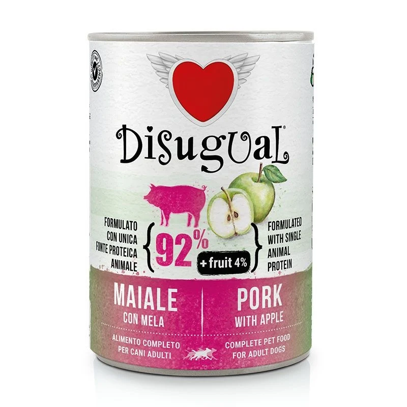 Disugual Cane Fruit Adulto Maiale & Mela Lattina 400 g