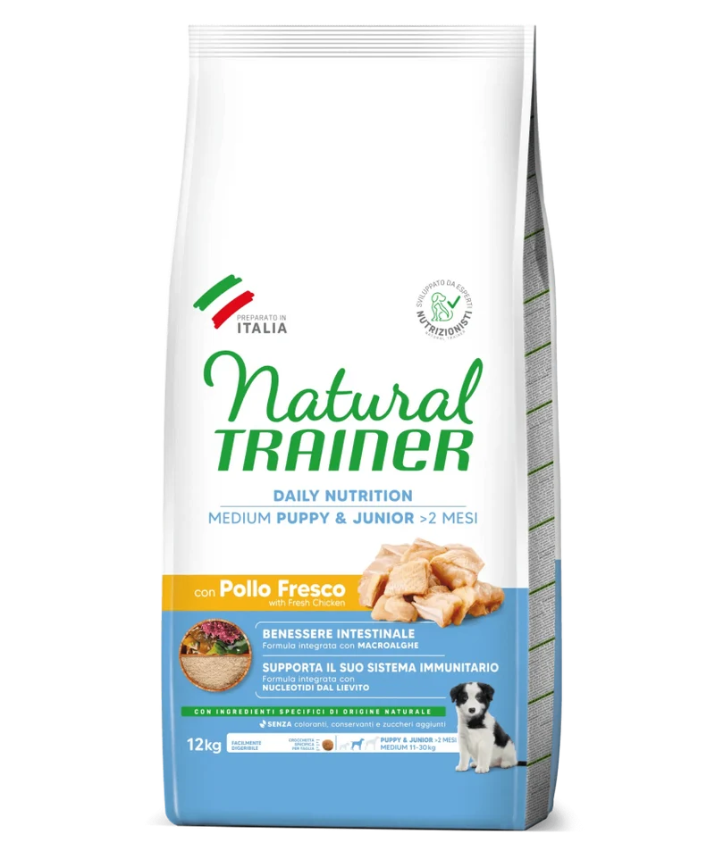 Trainer Natural Medium Puppy & Junior Pollo Fresco - 12 kg