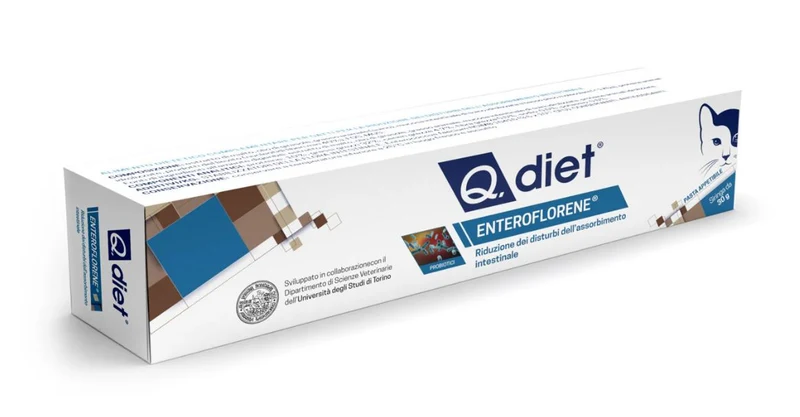 Q.DIET GATTO ENTEROFLORENE PASTA 30 GR