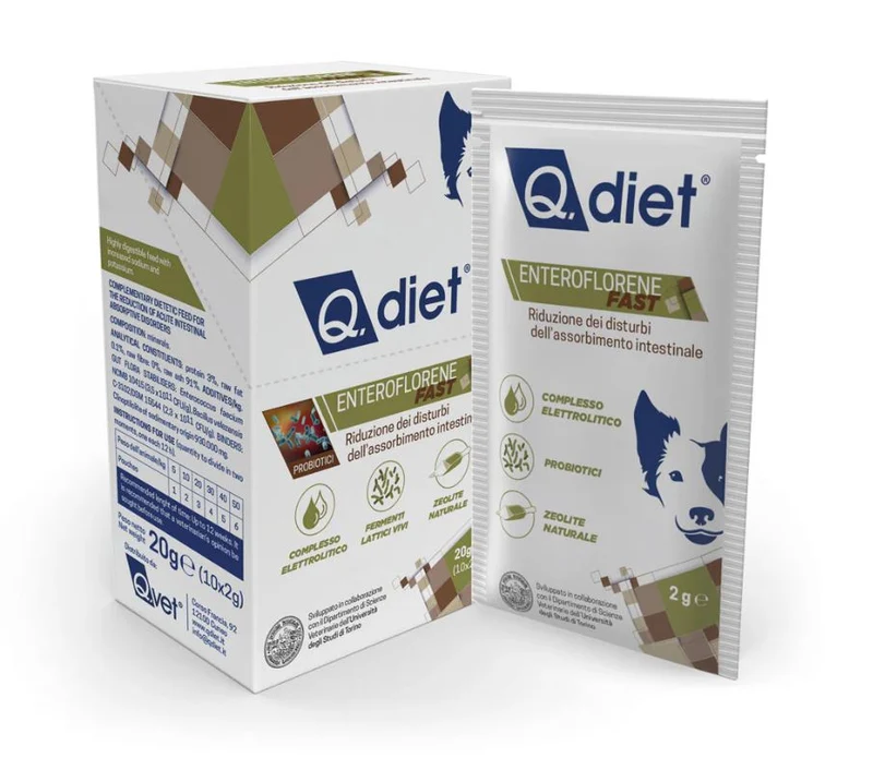 Q.DIET CANE ENTEROFLORENE FAST CF. (10 BUSTINE x 2 GR)