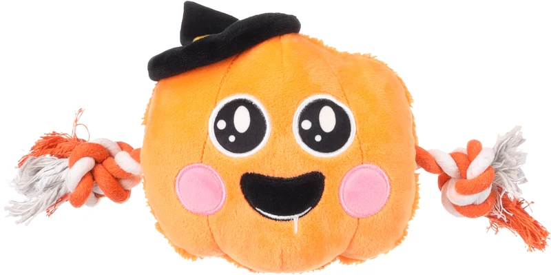 FLAMINGO HALLOWEEN CANE GIOCO IN PELUCHE "THATCHER" ZUCCA 31x9x17 CM