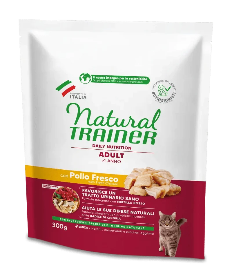 Trainer Natural Gatto Adult Pollo - Crocchette Gustose e Bilanciate - 300g