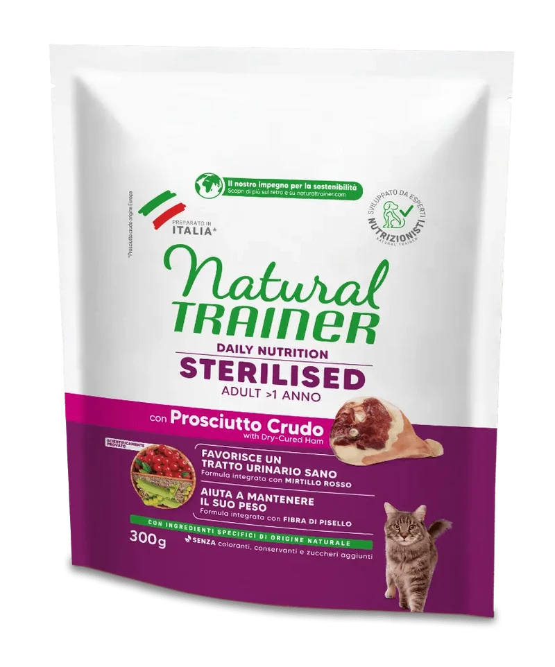 Trainer Natural Gatto Adult Sterilizzato Prosciutto Crudo - 300 g