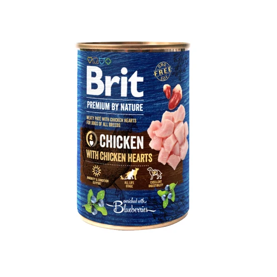Brit Premium By Nature Cane Lattina Adulto Pollo & Cuori di Pollo 400 g