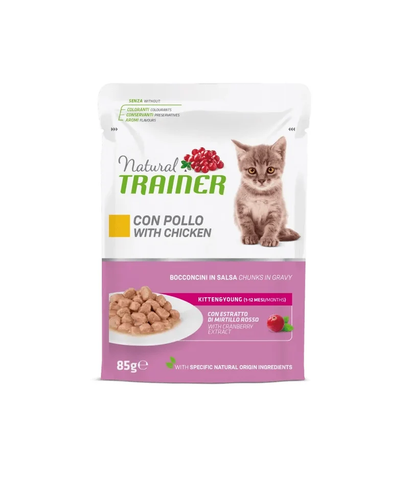 Trainer Gatto Natural Kitten & Young Pollo 85 g