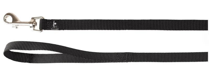 FLAMINGO CANE GUINZAGLIO IN NYLON "ZIGGI" 130 CM x 20 MM NERO