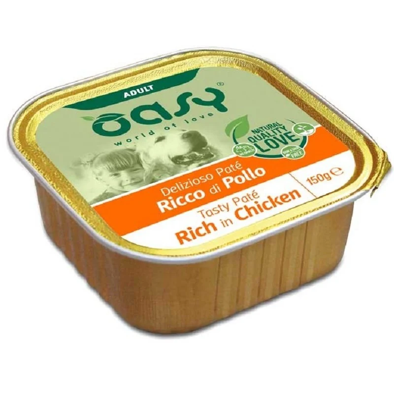 Oasy Cane Delizioso Paté Adulto Pollo 150 g