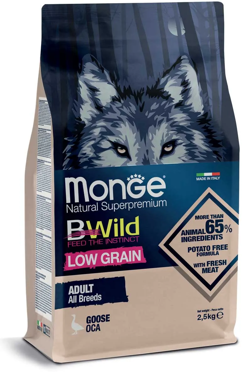 Monge Cane BWild Low Grain Adulto All Breeds Oca 12 kg