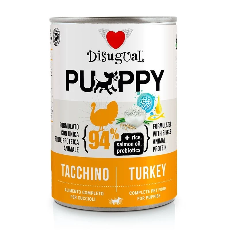 Disugual Cane Puppy Monoproteico Tacchino Lattina 400 g