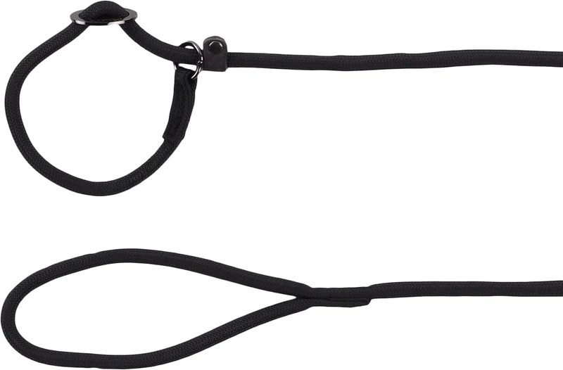 FLAMINGO CANE GUINZAGLIO IN NYLON ANTI-TIRO "AIDEN" 12 MM x 130 CM NERO