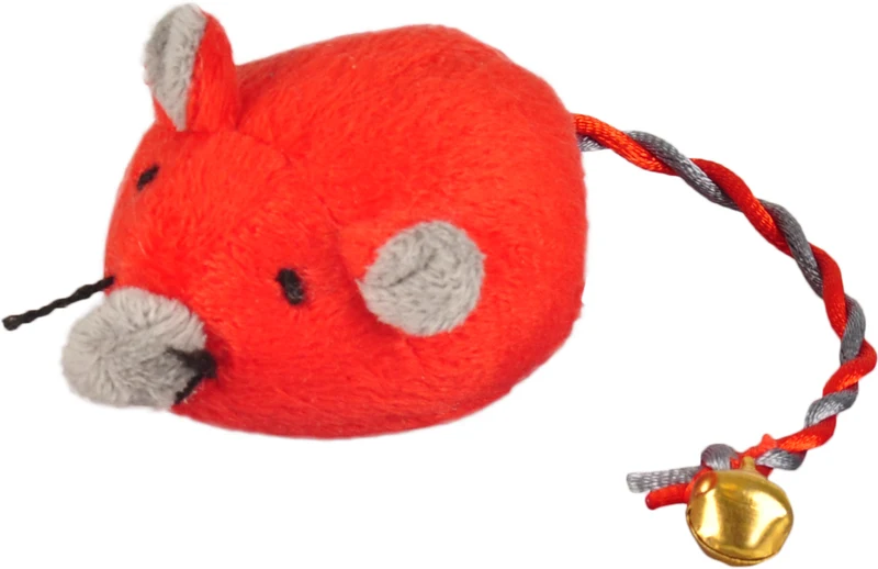 FLAMINGO GATTO GIOCO "JERRY" TOPOLINO CON CAMPANELLA ROSSO