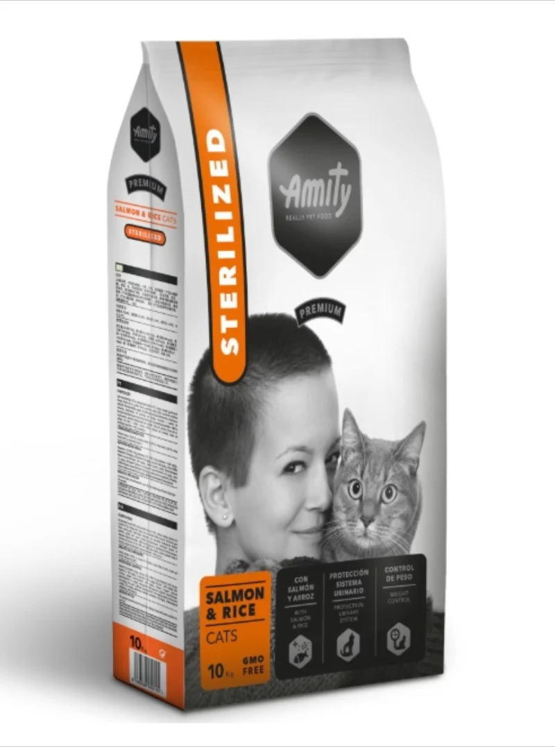 AMITY GATTO PREMIUM ADULTO STERILIZZATO SALMONE 10 KG