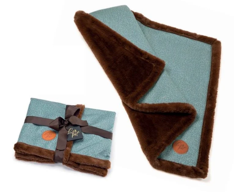 LEO PET COPERTA 60x100 CM LIGHT BLUE VELVET