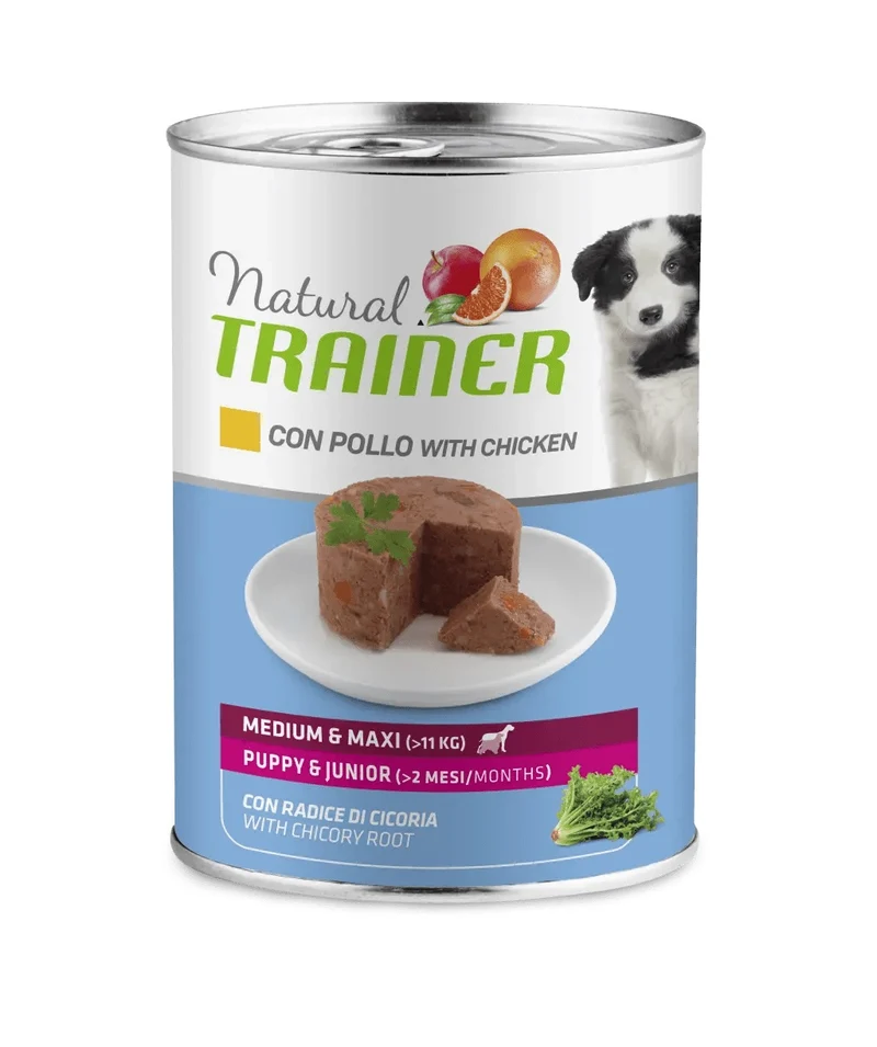 Trainer Cane Natural Puppy & Junior Medium & Maxi Pollo 400 g