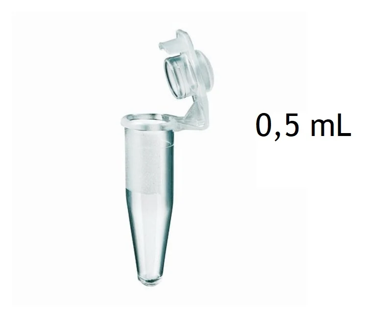 PROVETTA TIPO EPPENDORF CON TAPPO 0,5 ML CF. (250 PZ)