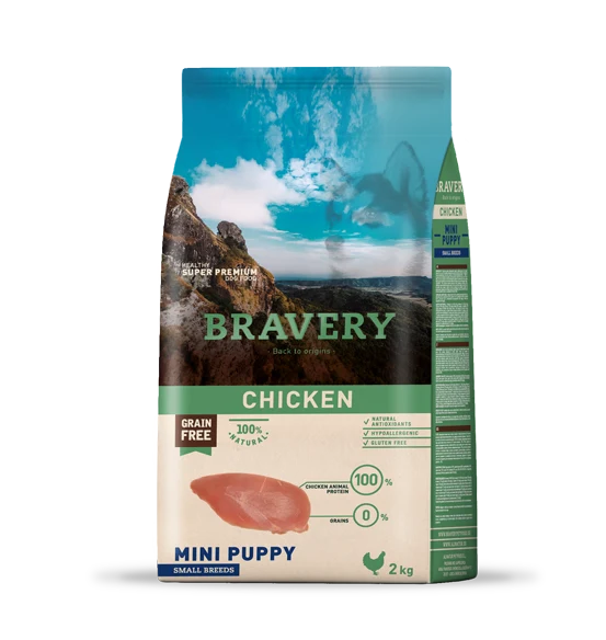 BRAVERY CANE PUPPY MINI POLLO 2 KG
