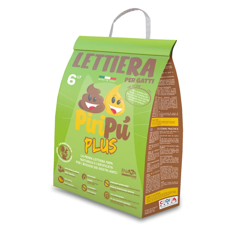 Piripù Gatto Plus Lettiera 100% Naturale 6 L