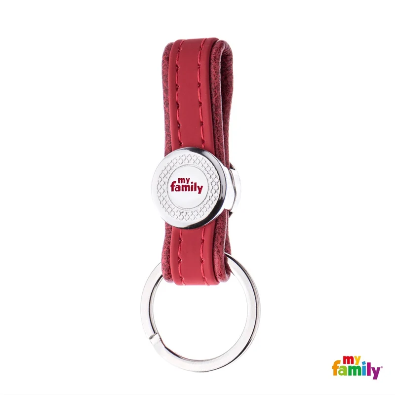 MY FAMILY MEDAGLIETTA RED BILBAO KEYRING WHITE BRONZE