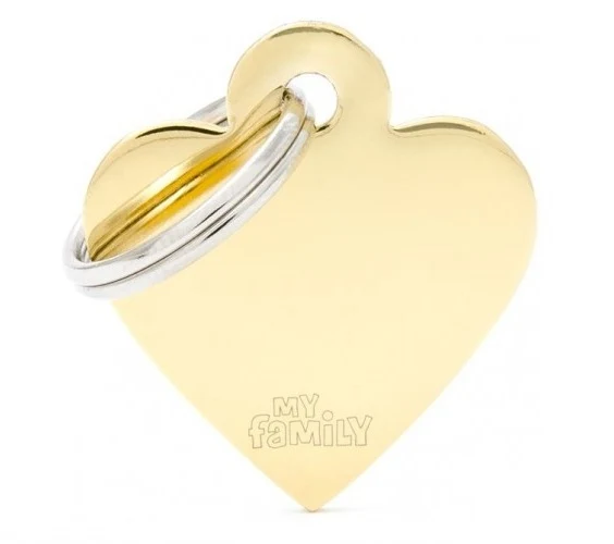 MY FAMILY MEDAGLIETTA SMALL HEART GOLDEN BRASS
